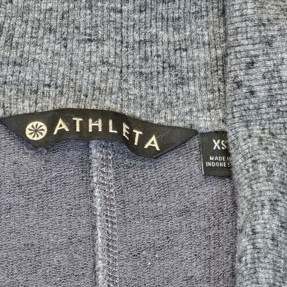 Athleta Gray Asymmetrical Casual Stretch Open Cardigan Modal Blend  Womens Sz XS - Picture 6 of 7